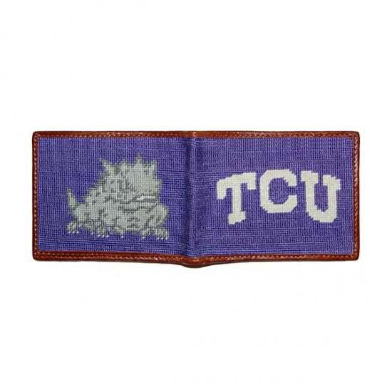 Smathers & Branson TCU Needlepoint Bi-Fold Wallet