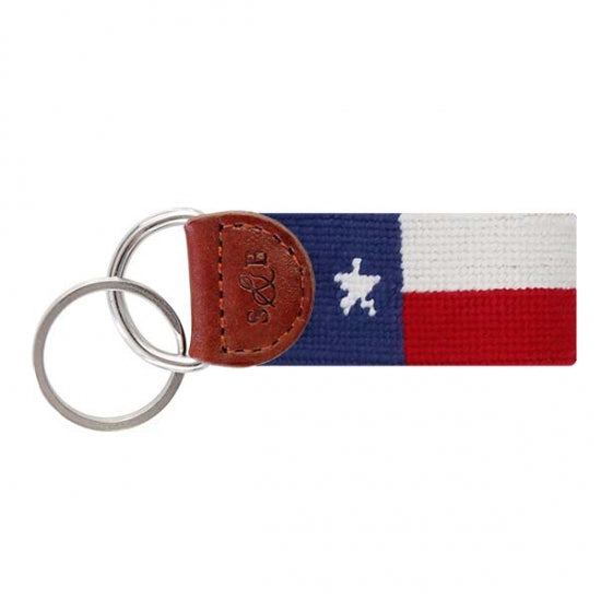 Big Texas Flag Needlepoint Key Fob Smathers_and_Branson_Big_Texas_Flag_Navy_Needlepoint_Key_Fob
