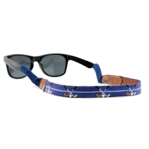 Crossed Clubs Needlepoint Sunglass Straps