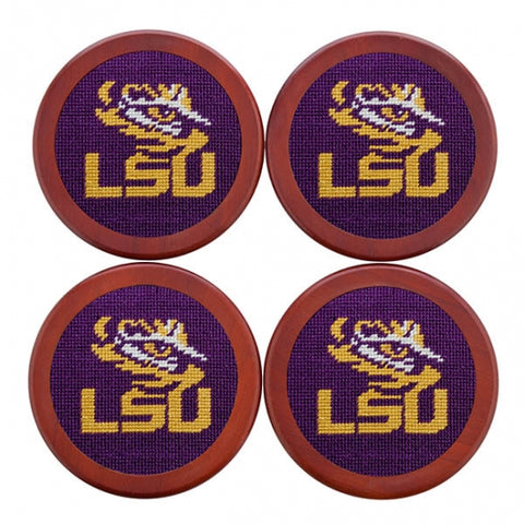 LSU Needlepoint Coaster Set