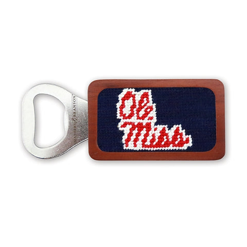 Ole Miss Needlepoint Bottle Opener