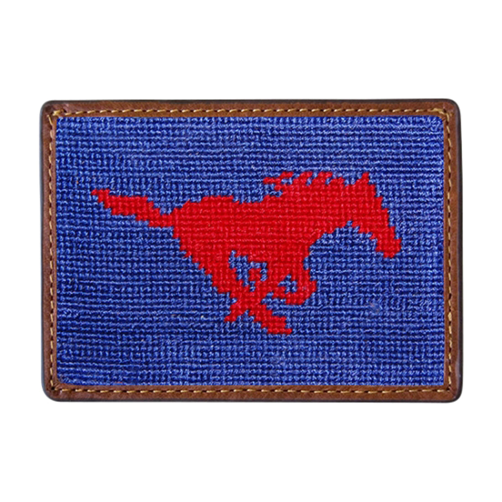 SMU Needlepoint Card Wallet Smathers and Branson SMU Needlepoint Card Wallet