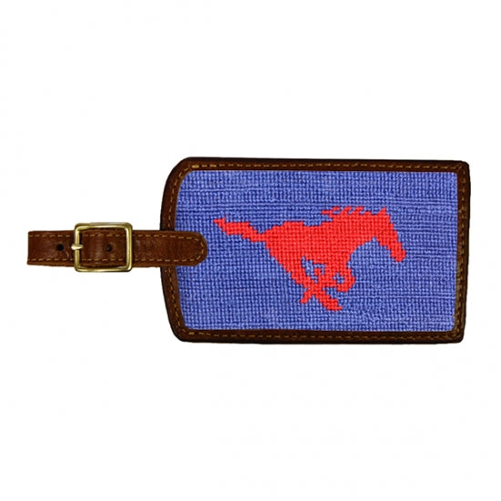 SMU Needlepoint Luggage Tag Smathers_and_Branson_SMU_Needlepoint_Luggage_Tag