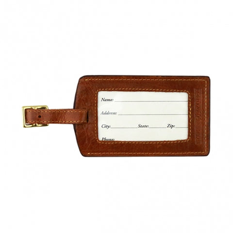 SMU Needlepoint Luggage Tag