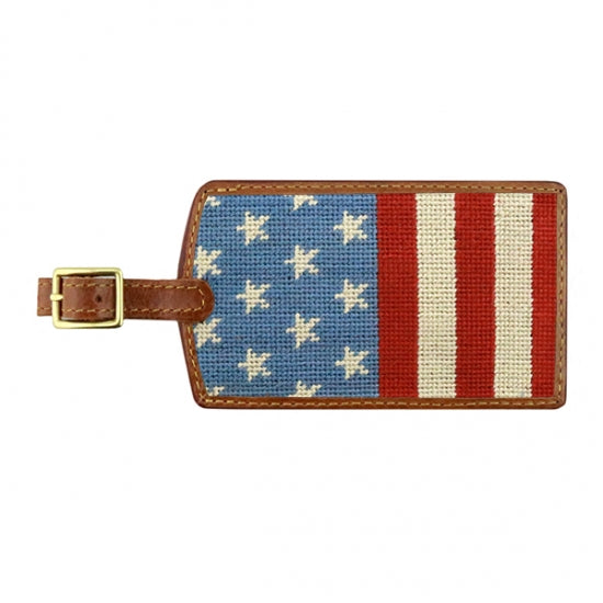 Stars and Stripes Needlepoint Luggage Tag Stars and Stripes Needlepoint Luggage Tag