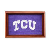 TCU Needlepoint Valet Tray