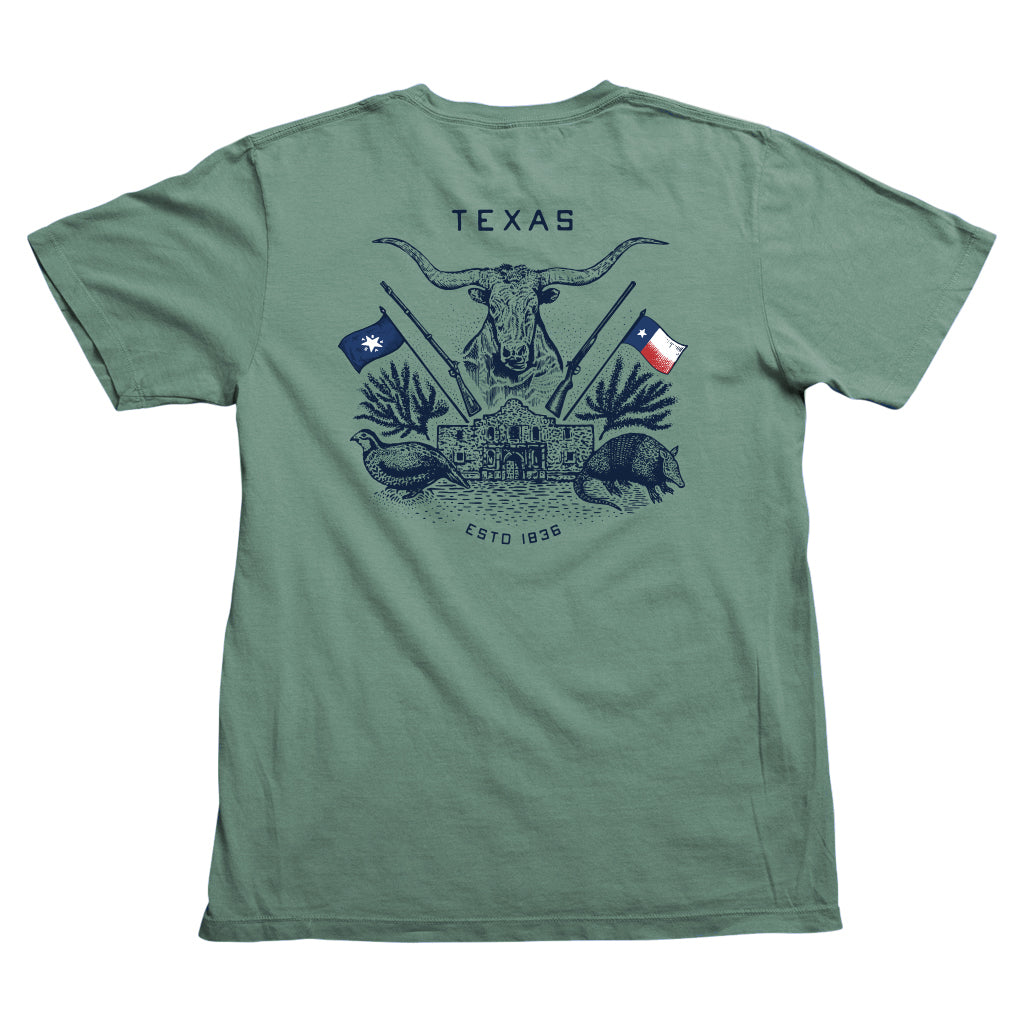 Texas Crest Pocket T-Shirt - Pine Texas Crest Pocket T-Shirt - Pine