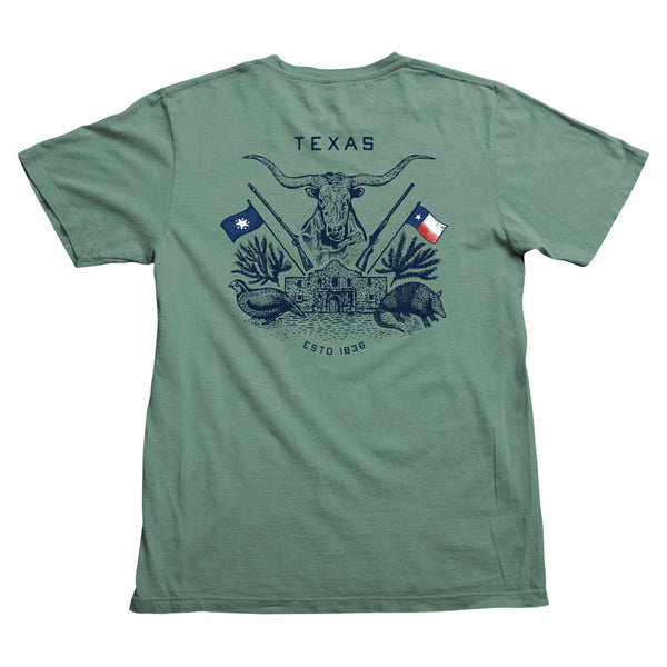 Texas Crest Pocket T-Shirt - Pine