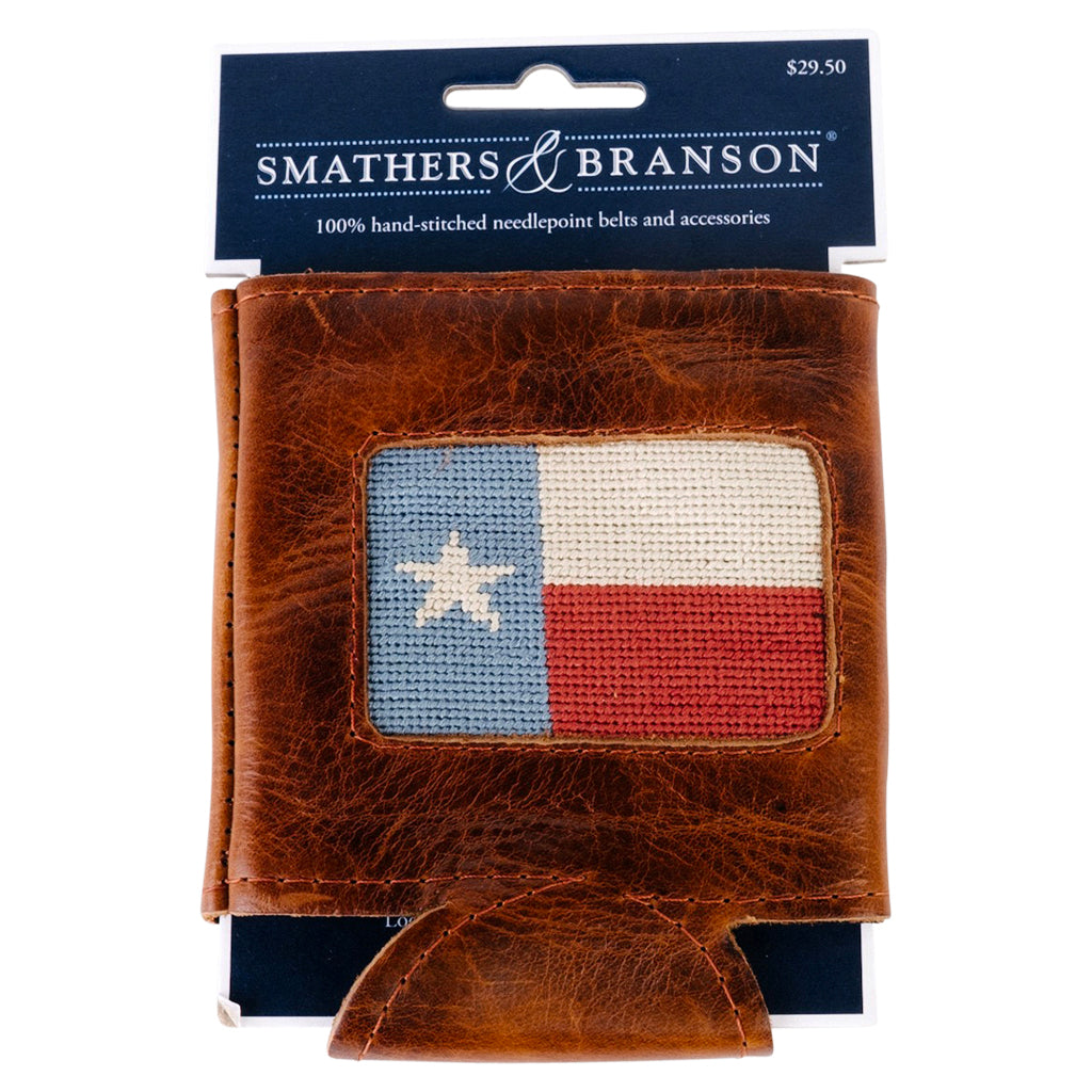 Vintage Texas Flag Needlepoint Can Cooler Vintage Texas Flag Needlepoint Can Cooler