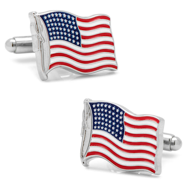 Waving American Flag Cufflinks