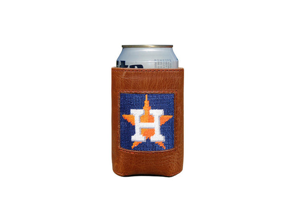 Houston Astros Needlepoint Can Cooler