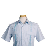 Cartagena Light Blue - Hemingway Guayabera, Mexican Shirt for Men 3