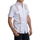 Guayabera Men's Shirt, Astros Hemingway Light Blue Mexican Shirts for Men 2
