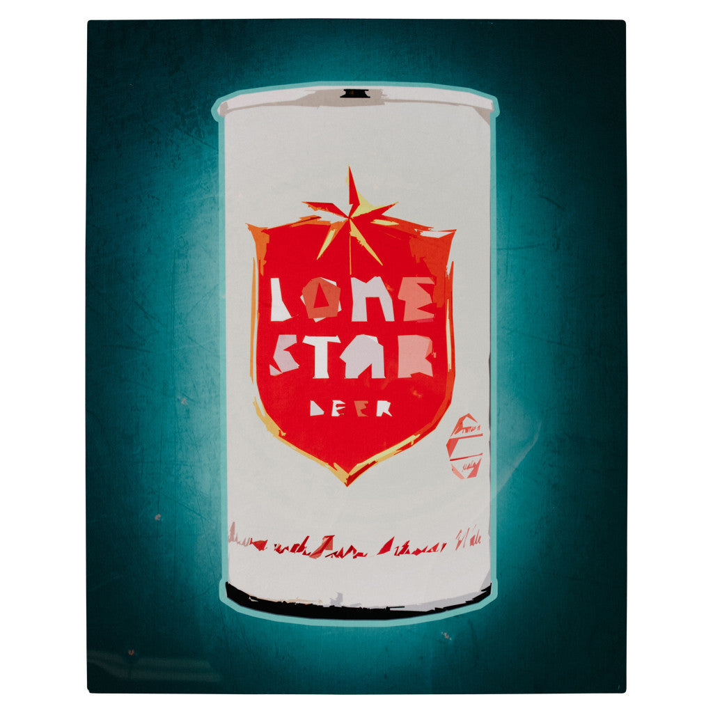 Lone Star Beer Can Print - Unframed Lone Star Beer Can Print - Unframed