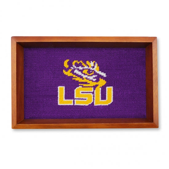 LSU Needlepoint Valet Tray