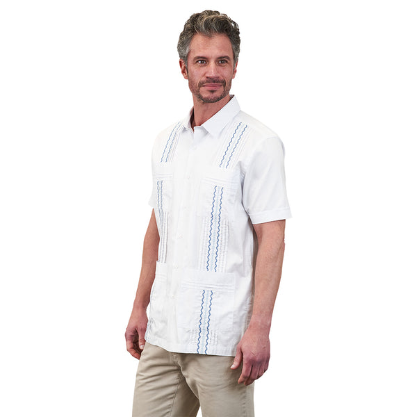 Positano Hemingway Guayabera - Blue