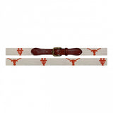 Smathers & Branson University of Texas Needlepoint Belt - Light Khaki