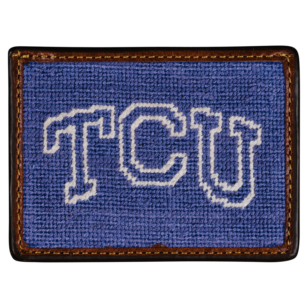 TCU Needlepoint Card Wallet Smathers & Branson TCU Needlepoint Card Wallet