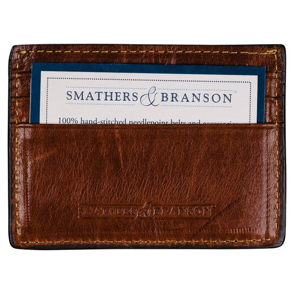 Smathers & Branson TCU Needlepoint Card Wallet
