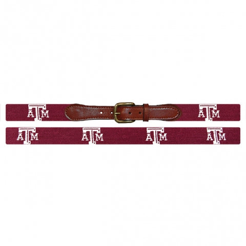 Texas A&M Needlepoint Belt - Maroon