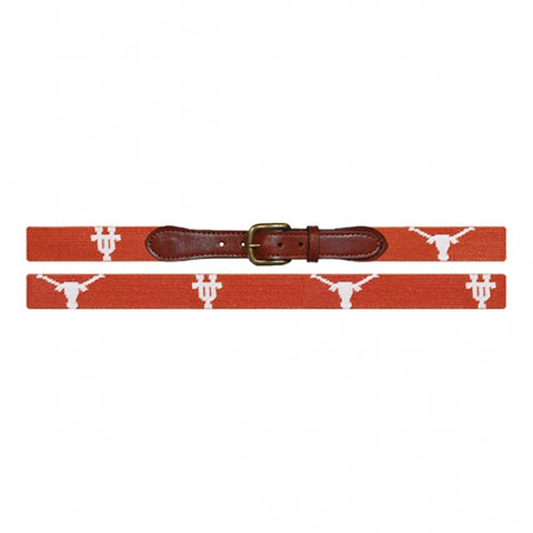 UT Needlepoint Belt - Burnt Orange