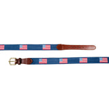 Smathers & Branson American Flag Needlepoint Belt