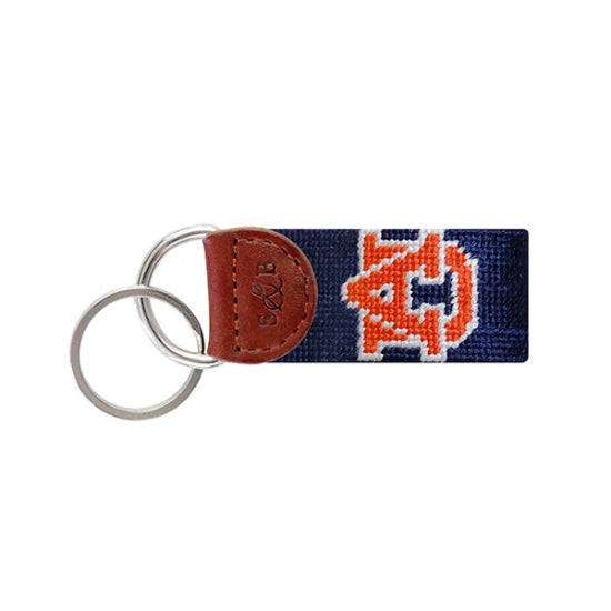 Auburn Needlepoint Key Fob - Navy Auburn Needlepoint Key Fob - Navy