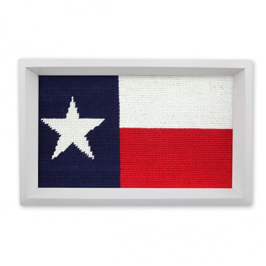 Big Texas Flag Needlepoint Valet Tray