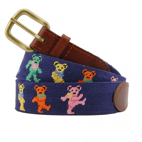 Crossed Clubs Needlepoint Belt