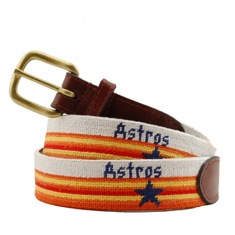 Houston Astros Cooperstown Needlepoint Belt