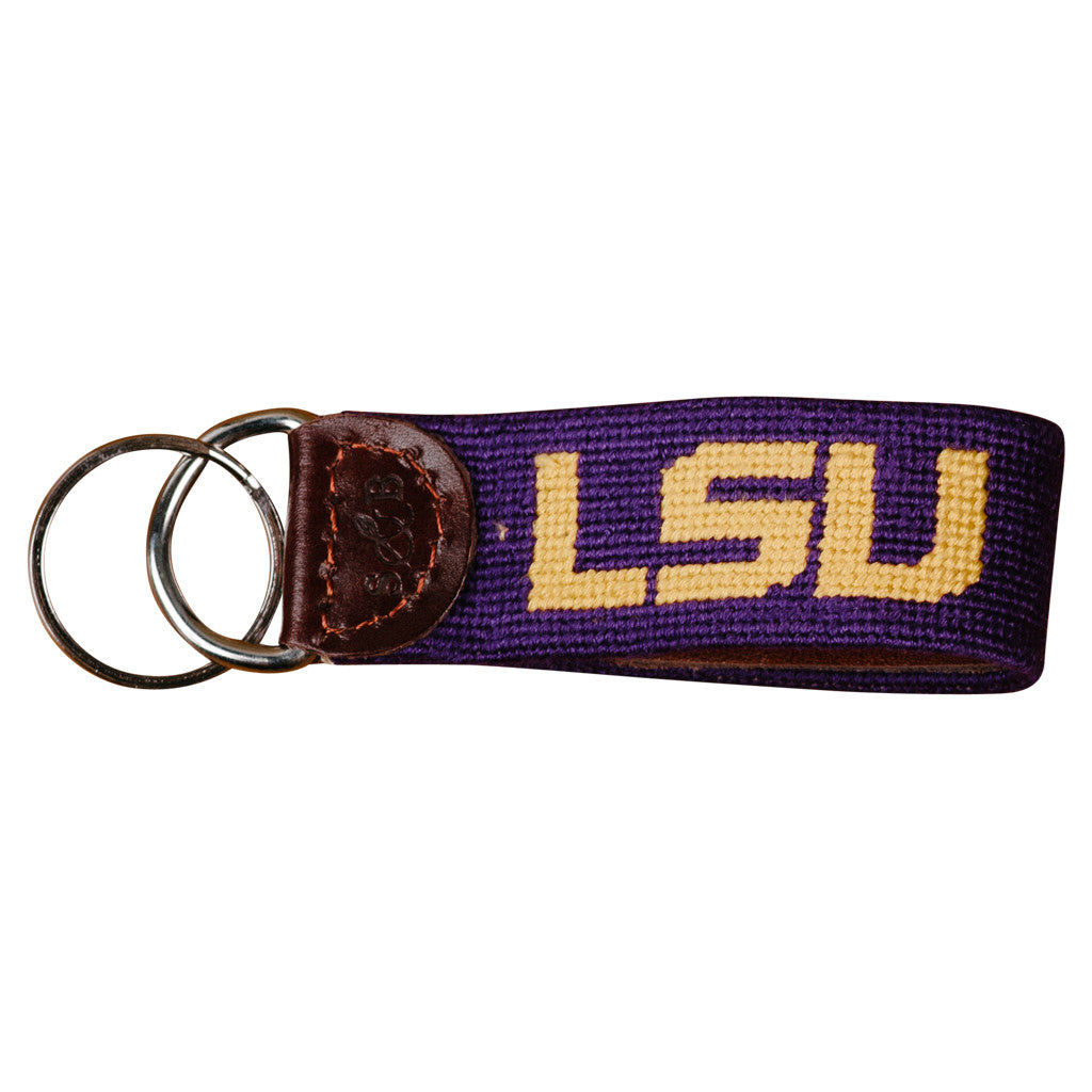 LSU Needlepoint Key Fob Smathers & Branson LSU Needlepoint Key Fob