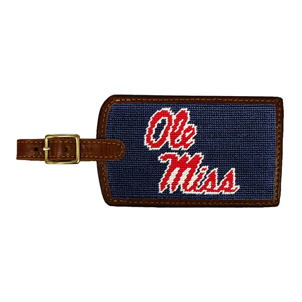 Ole Miss Needlepoint Luggage Tag Ole Miss Needlepoint Luggage Tag