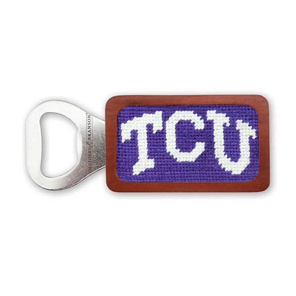 TCU Needlepoint Bottle Opener