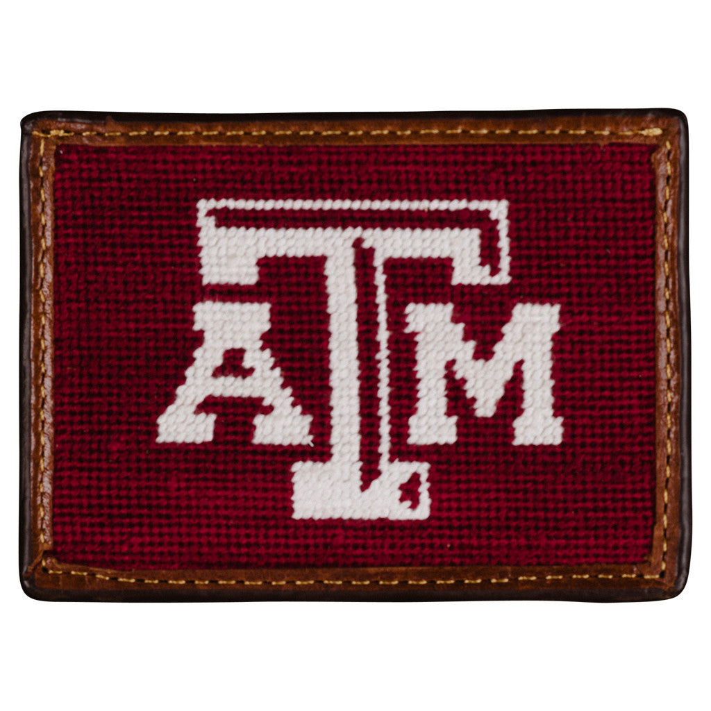 Texas A&M Needlepoint Card Wallet Smathers & Branson Texas A&M Needlepoint Card Wallet