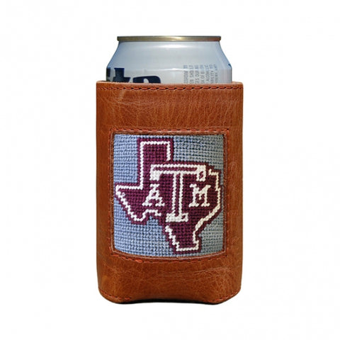 Texas A&M (State Logo) Needlepoint Can Cooler - Grey