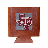 Texas A&M (State Logo) Needlepoint Can Cooler - Grey