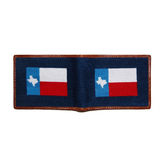 Smathers & Branson Texas Flag Needlepoint Bi-Fold Wallet