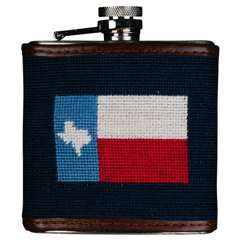 Texas Flag Needlepoint Flask