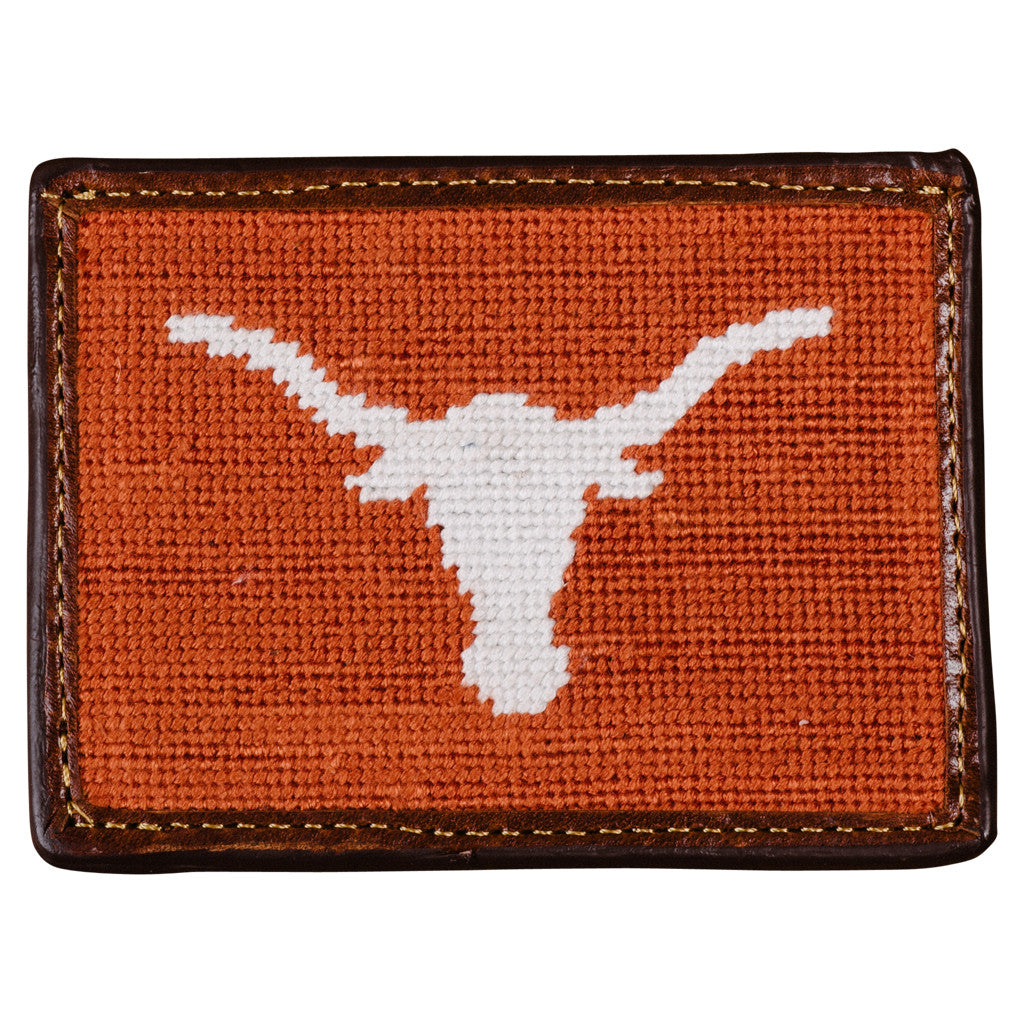 UT Needlepoint Card Wallet Smathers & Branson University of Texas Longhorns Needlepoint Card Wallet