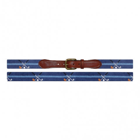 Crossed Clubs Needlepoint Belt