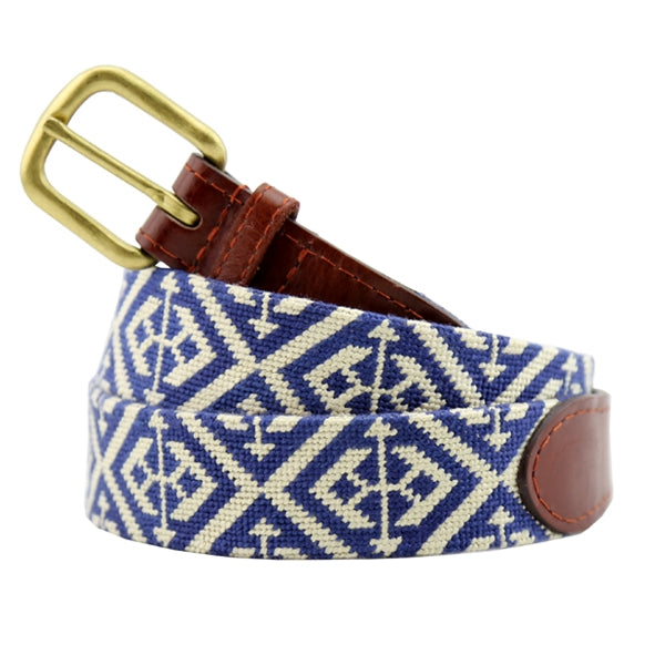 Scarsdale Needlepoint Belt - Navy Scarsdale Needlepoint Belt