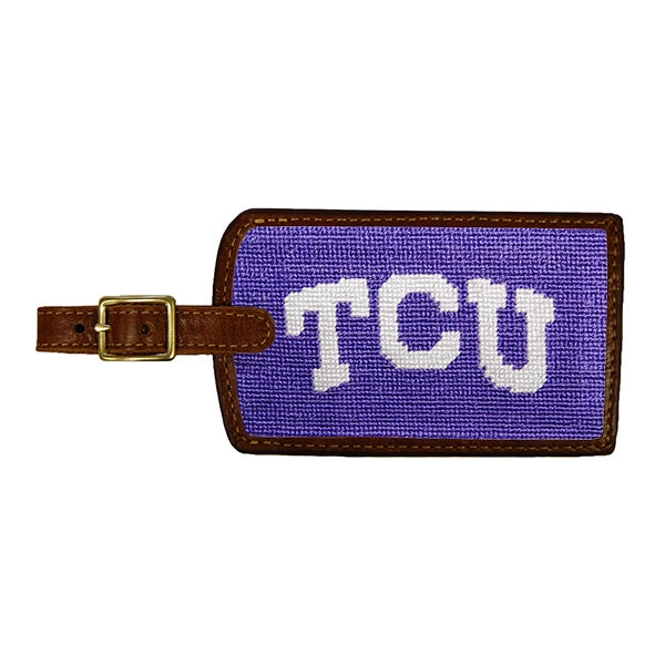 TCU Needlepoint Luggage Tag Smathers & Branson TCU Needlepoint Luggage Tag