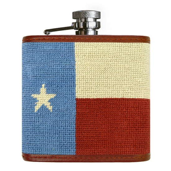 Vintage Texas Flag Needlepoint Flask Smathers and Branson Vintage Texas Flag Needlepoint Flask