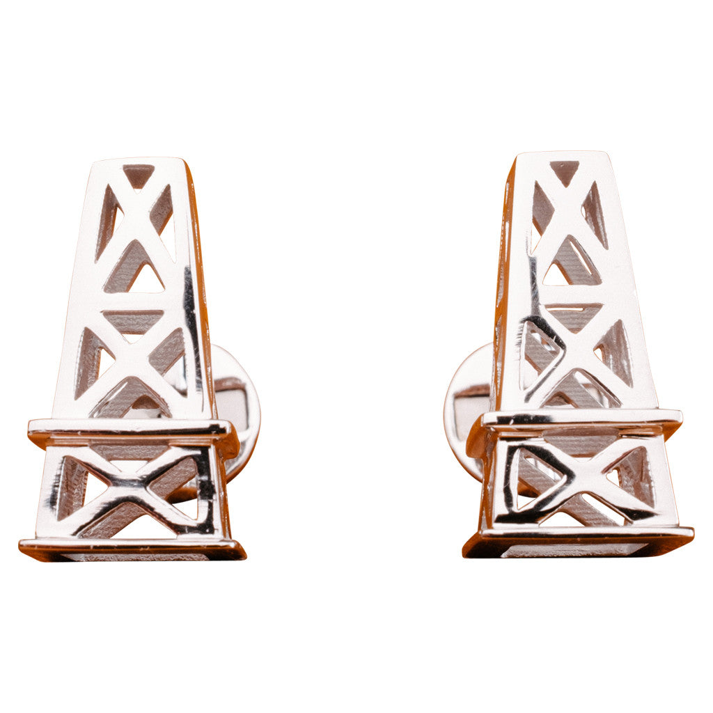 Sterling Oil Derrick Cufflinks Sterling Oil Derrick Cufflinks