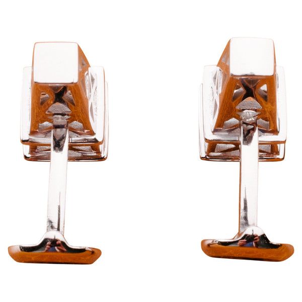 Sterling Oil Derrick Cufflinks