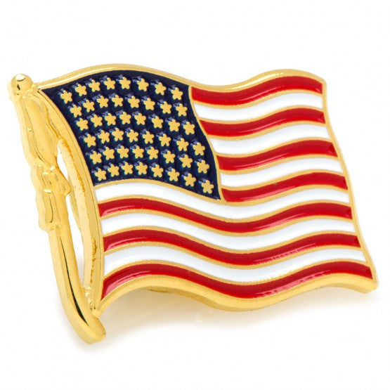 Waving American Flag Lapel Pin Waving American Flag Lapel Pin