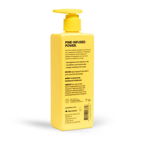 2-in-1 Men’s Shampoo & Conditioner – Coastal Pine | Caffeine