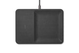 CATCH:3 - Classics Leather Wireless Charger with Valet Tray -Saddle