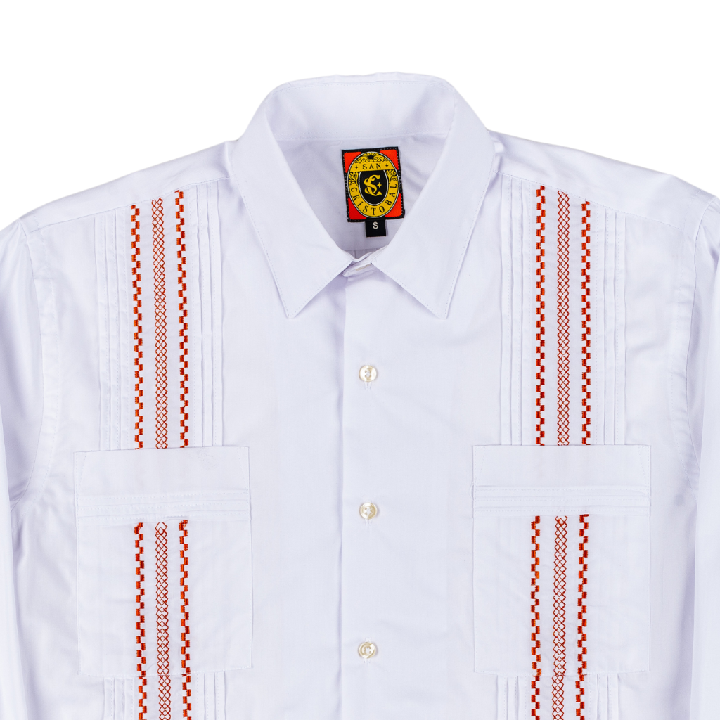 Long Sleeve Havana Classic Guayabera - Burnt Orange – Paris Texas ...