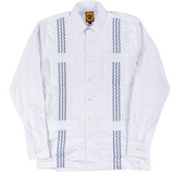 Long Sleeve Havana Classic Guayabera - Navy